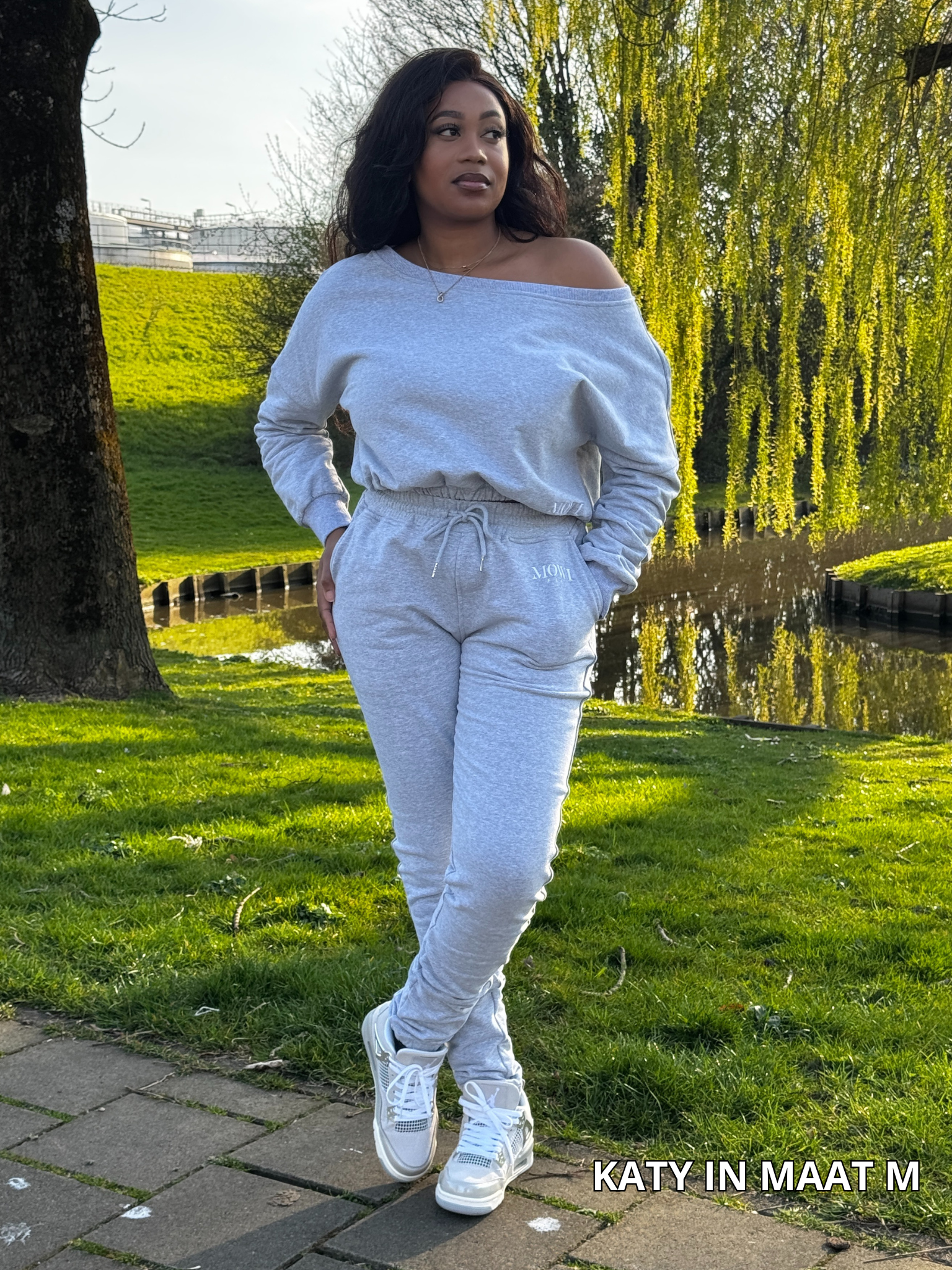 grijze dames joggingpak