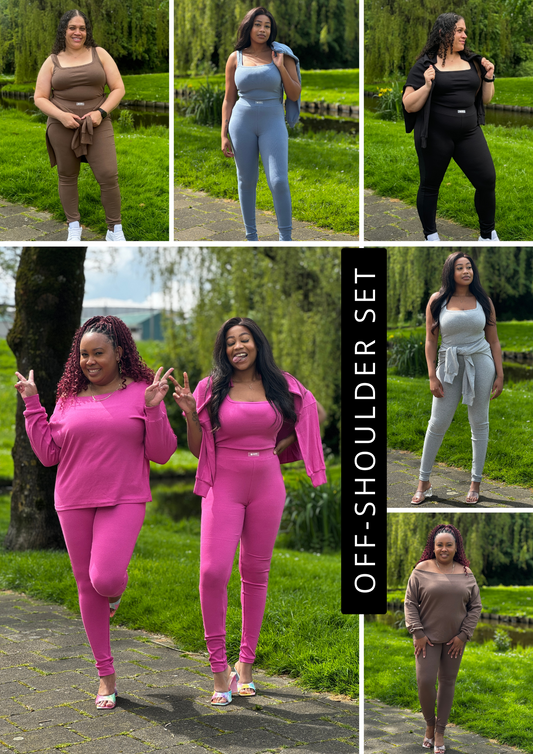OFF-SHOULDER 3 DELIG LEGGING SET | HUISPAK