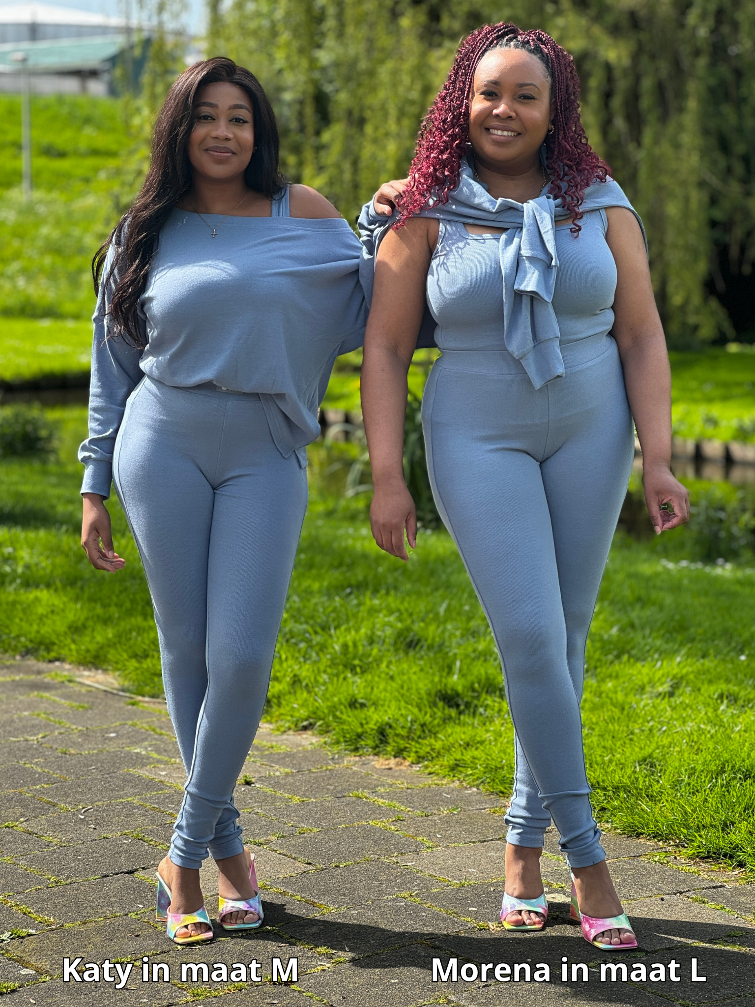 Blauw legging set 3 delig