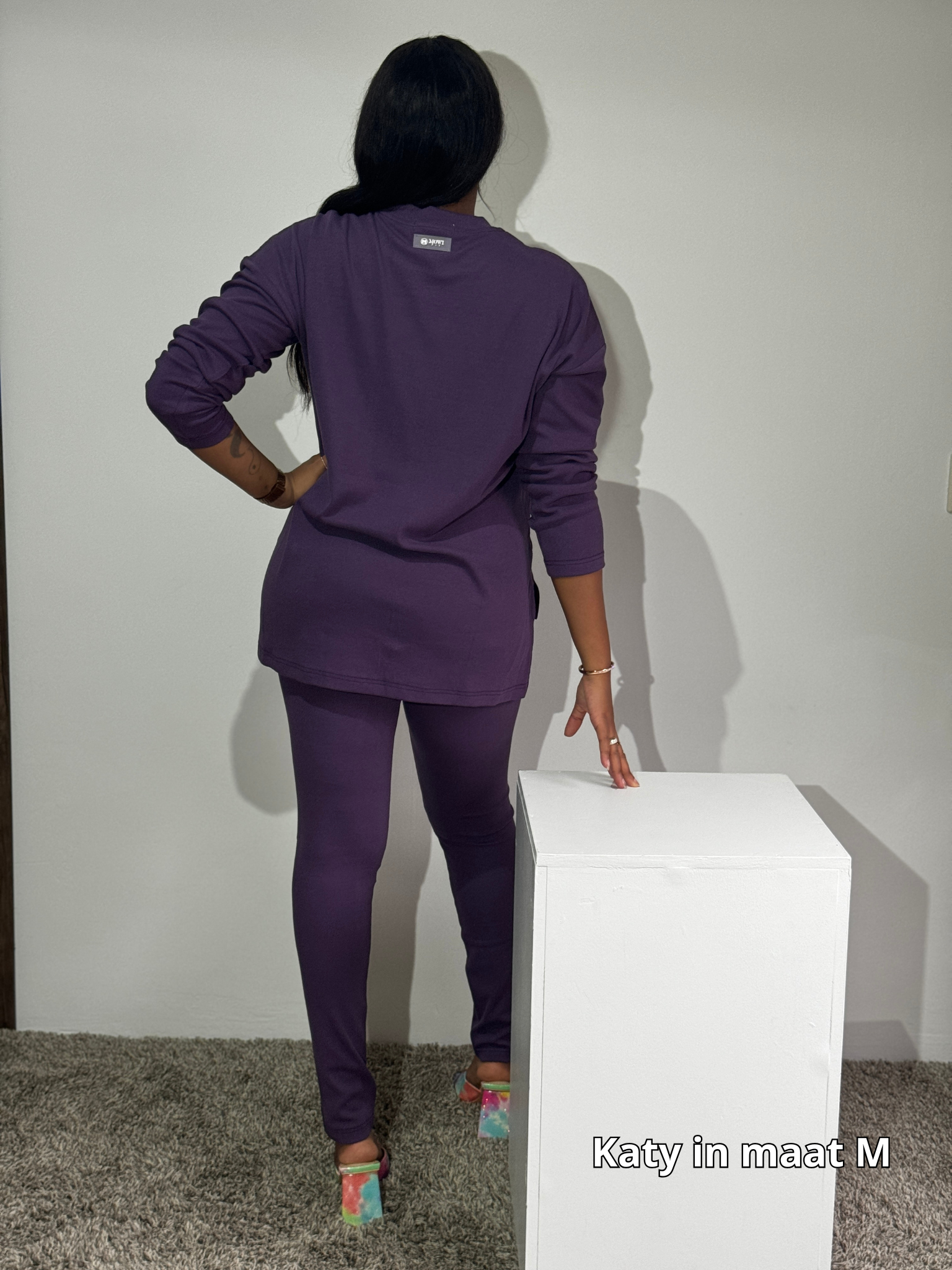 paars legging set, ook in plussize. Beste dames kleding van Nederland