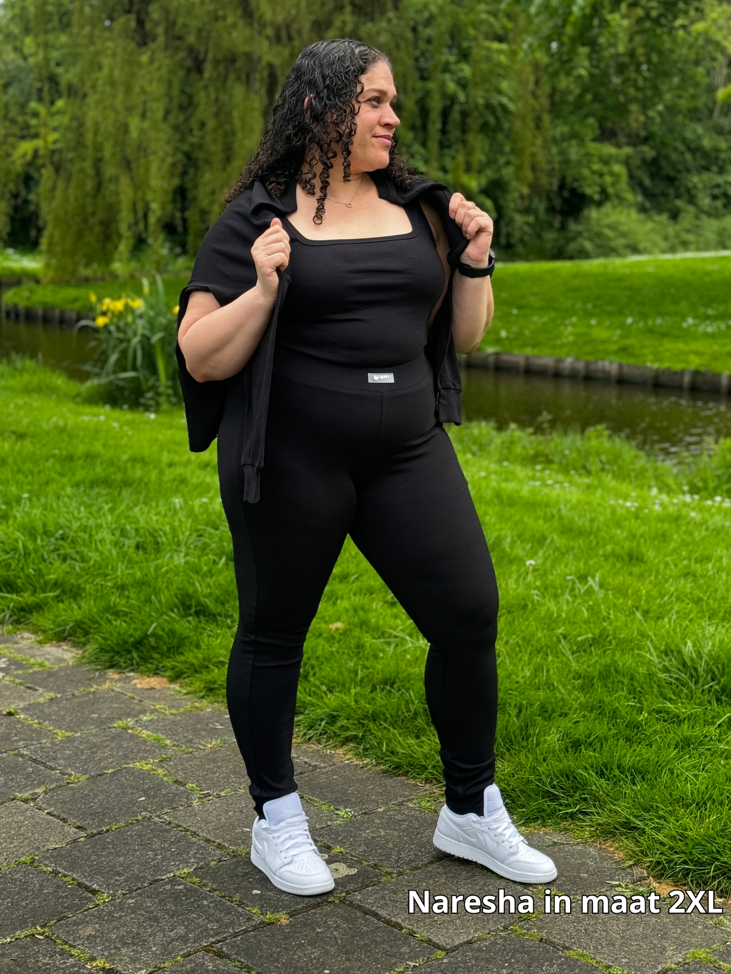 zwart legging set S t/m 4XL