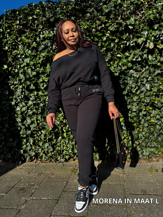 voorjaar dames joggingset zwart 