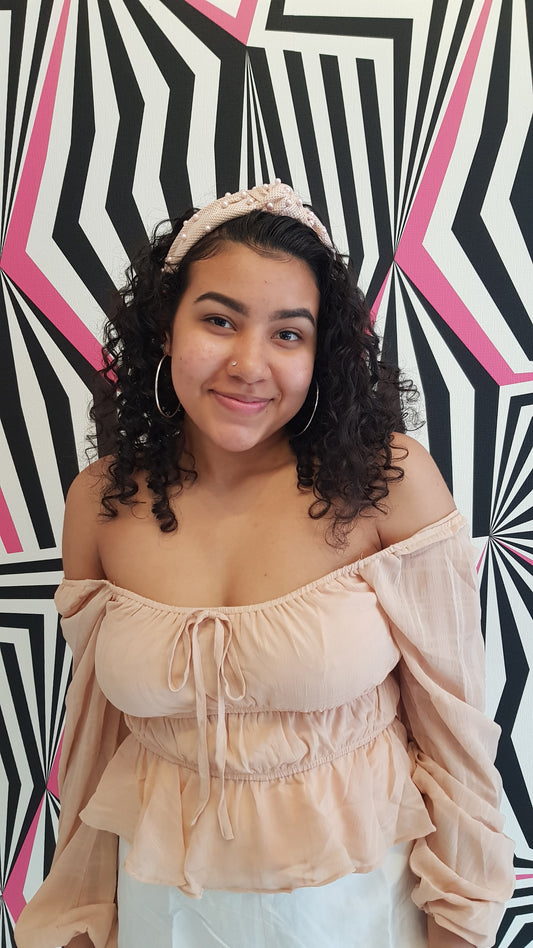 Oud-roze Parel Diadeem