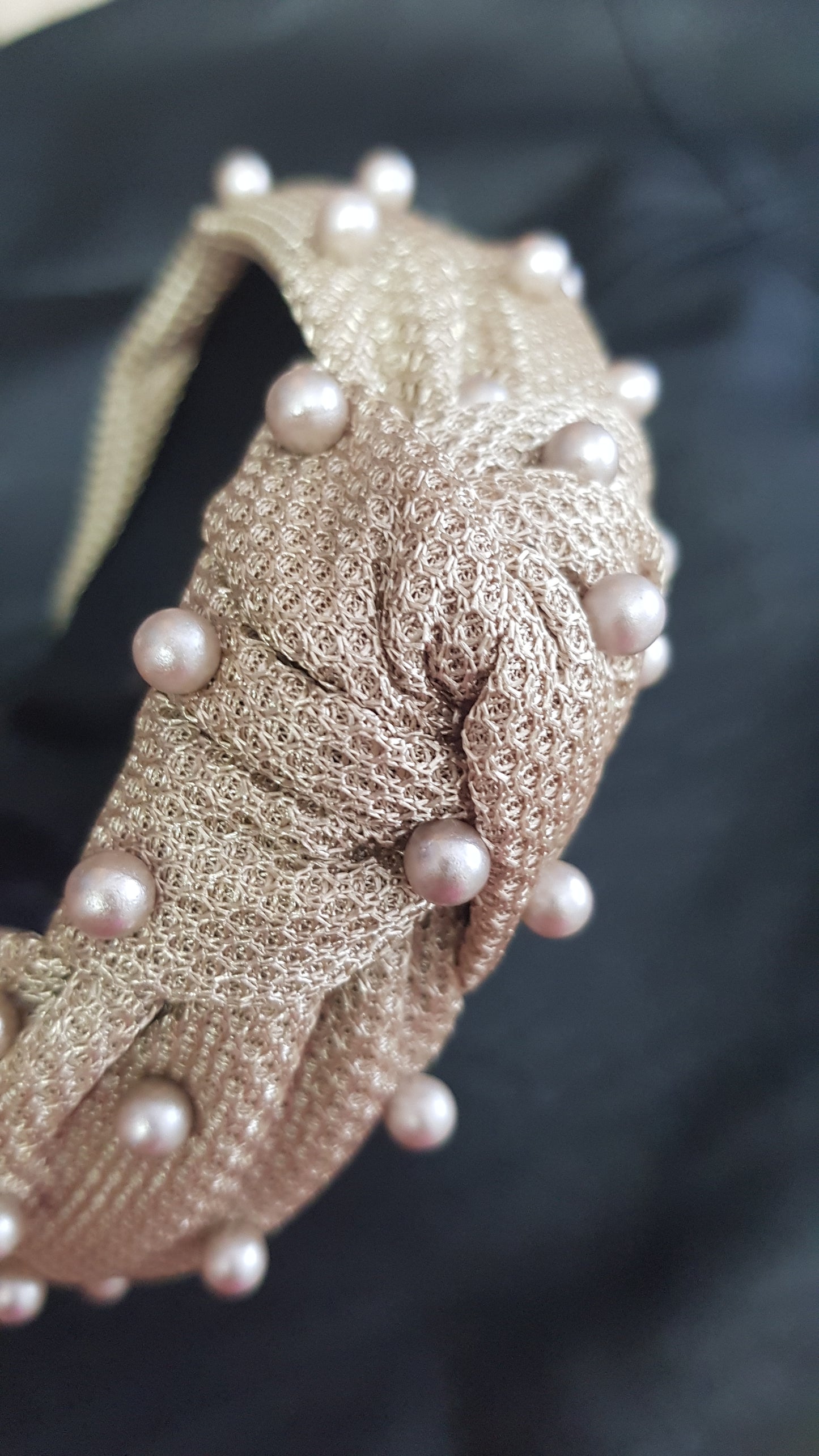Taupe Parel Diadeem
